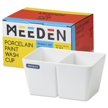 Cargar imagen en el visor de la galería, Meeden Porcelain Brush Wash Bowl - 2 Wells