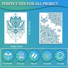 將圖片載入圖庫檢視器 Outus - Plantillas de mandala de gran tamaño