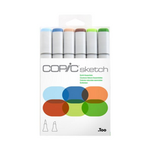 Cargar imagen en el visor de la galería, COPIC Sketch Marker Sets, 6-Color Set, 6-Color Set - Earth Essentials