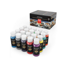 Cargar imagen en el visor de la galería, Arteza Pintura acrílica para exteriores, juego de 20 colores/tubos (2.0 fl oz, 2 oz.)