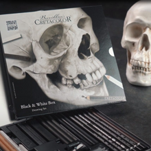 將圖片載入圖庫檢視器 Skull Edition Black & White Drawing Box Set, 25-Piece Box Set