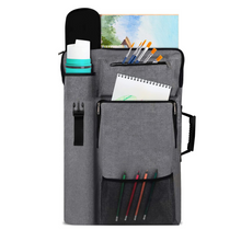 將圖片載入圖庫檢視器 TreotchFun - Funda de arte 18 X 24, mochila y bolsa de mano para obras de arte (gris).