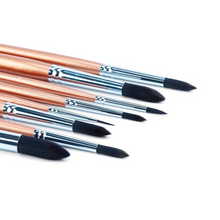 將圖片載入圖庫檢視器 Transon Juego de 8 pinceles redondos para acuarela, pelo de cabra