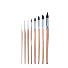 將圖片載入圖庫檢視器 Transon Juego de 8 pinceles redondos para acuarela, pelo de cabra