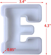 將圖片載入圖庫檢視器 ESEDAGE Molde de silicona para letras del alfabeto inglés de 4 pulgadas, 26 unidades (Copia)
