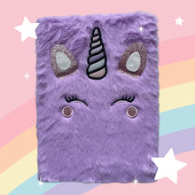 Load image into Gallery viewer, Cuaderno peluche unicornio 70hjs
15x22cm C120