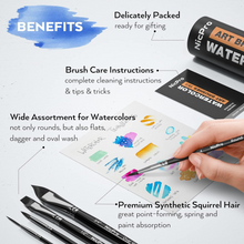 將圖片載入圖庫檢視器 NICPRO - Juego de 15 pinceles para acuarela profesionales,