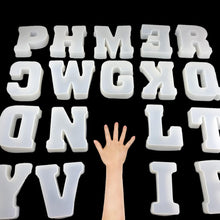 將圖片載入圖庫檢視器 ESEDAGE Molde de silicona para letras del alfabeto inglés de 6 pulgadas, 26 unidades