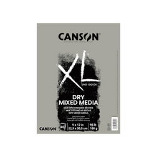 Charger l'image dans la galerie, XL Sand Grain Dry Mixed Media Pads, Gray, 9" x 12"