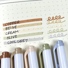 Charger l'image dans la galerie, Zebra Pen Mildliner Double Ended Highlighter, Broad and Fine Point Tips, Assorted Neutral Vintage Ink Colors, 8-Pack