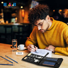 將圖片載入圖庫檢視器 H & B Juego de lápices de dibujo de 33 piezas