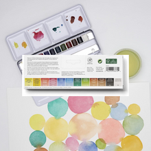 將圖片載入圖庫檢視器 Cotman Watercolor Blue Box Set,12-Half Pan + 12 Empty Pans Blue Box Set