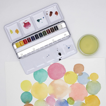 將圖片載入圖庫檢視器 Cotman Watercolor Blue Box Set,12-Half Pan + 12 Empty Pans Blue Box Set