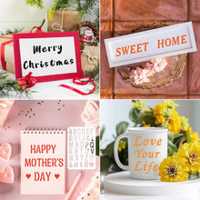 將圖片載入圖庫檢視器 BAMIDELE Plantillas de letras y números para pintar, 40 plantillas