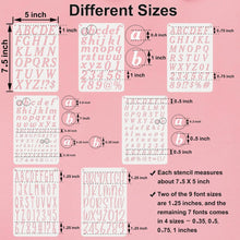 將圖片載入圖庫檢視器 BAMIDELE Plantillas de letras y números para pintar, 40 plantillas
