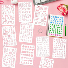 將圖片載入圖庫檢視器 BAMIDELE Plantillas de letras y números para pintar, 40 plantillas