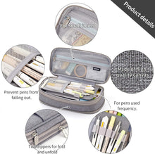 Cargar imagen en el visor de la galería, EASTHILL Estuche para lápices de gran capacidad - gris