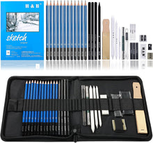 將圖片載入圖庫檢視器 H & B Juego de lápices de dibujo de 33 piezas