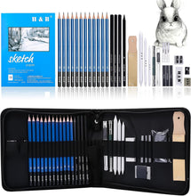 將圖片載入圖庫檢視器 H & B Juego de lápices de dibujo de 33 piezas