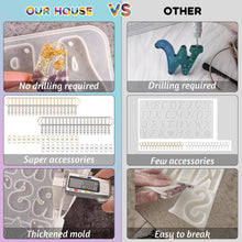 Cargar imagen en el visor de la galería, Actvty Moldes para llavero con agujero, moldes de silicona con alfabeto