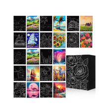 Cargar imagen en el visor de la galería, 12 lienzos predibujados para pintar, lienzo preimpreso de 8 x 10 pulgadas