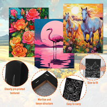 Cargar imagen en el visor de la galería, 12 lienzos predibujados para pintar, lienzo preimpreso de 8 x 10 pulgadas