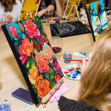 Cargar imagen en el visor de la galería, 12 lienzos predibujados para pintar, lienzo preimpreso de 8 x 10 pulgadas