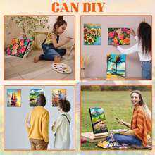 Cargar imagen en el visor de la galería, 12 lienzos predibujados para pintar, lienzo preimpreso de 8 x 10 pulgadas