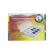 Lade das Bild in den Galerie-Viewer, Extra Fine Watercolor Half Pan Sets, 6-Color Half Pan Set Floral