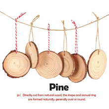 Cargar imagen en el visor de la galería, 50 rebanadas de madera de redondas