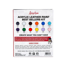 Cargar imagen en el visor de la galería, Acrylic Leather Paint 1 oz. Kits, 12-Color Best Sellers Kit