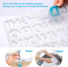 Cargar imagen en el visor de la galería, Mocoosy Kit de 134 moldes de resina para llavero del alfabeto