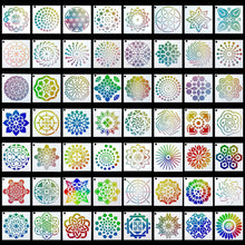 Cargar imagen en el visor de la galería, Plantillas de mandala Augshy, paquete de 56