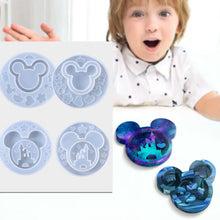 將圖片載入圖庫檢視器 Paquete de 2 moldes de resina con forma de lazo de cabeza de ratón