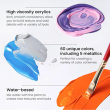 Cargar imagen en el visor de la galería, ARTEZA - Pintura acrílica, juego de 60 colores