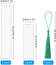 將圖片載入圖庫檢視器 Paquete de 6 moldes rectangulares de resina para marcapáginas