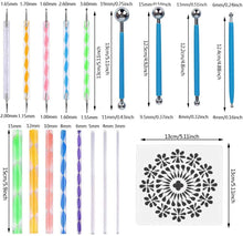 將圖片載入圖庫檢視器 Juego de 19 herramientas de punteado de mandala
