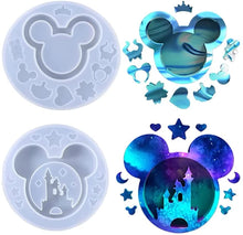 將圖片載入圖庫檢視器 Paquete de 2 moldes de resina con forma de lazo de cabeza de ratón