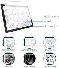 將圖片載入圖庫檢視器 LITENERGY Caja de luz LED de trazado A4 portátil