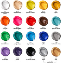 Cargar imagen en el visor de la galería, Arteza Pintura acrílica para exteriores, juego de 20 colores/tubos (2.0 fl oz, 2 oz.)
