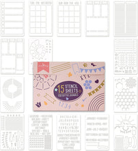 Cargar imagen en el visor de la galería, Kit de stencils o plantillas para Journals