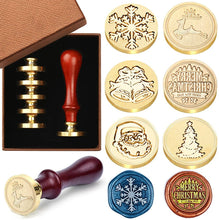 Carregar imagem no visualizador da galeria, KOKAY - Wax Seal Stamp Set, 6 Pieces(Christmas)