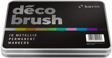 Cargar imagen en el visor de la galería, KARIN Decobrush 10 marcadores metálicos
