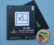 將圖片載入圖庫檢視器 Canson® XL® Black Drawing Pad 9x12in