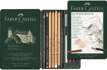 Cargar imagen en el visor de la galería, Faber Castell - PITT Monochrome Sets, 12-Piece Tin Set
