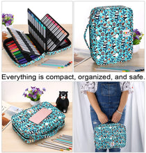 Cargar imagen en el visor de la galería, BTSKY Estuche de lápices de colores - Panda azul