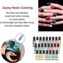 Cargar imagen en el visor de la galería, Pigmento de resina epoxi 24 colores (10 ml cada uno)