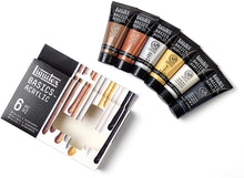 Cargar imagen en el visor de la galería, Liquitex BASICS pintura acrílica de 6 tubos, 22 ml, metalizado e iridiscente