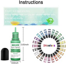 Cargar imagen en el visor de la galería, Pigmento de resina epoxi 24 colores (10 ml cada uno)