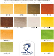 Cargar imagen en el visor de la galería, Van Gogh Watercolor Pocket Box Sets, 12-Pan Shades of Nature Set